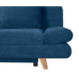 SCHLAFSOFA Cord Blau  - Blau/Buchefarben, KONVENTIONELL, Holz/Textil (200/75/85cm) - Carryhome