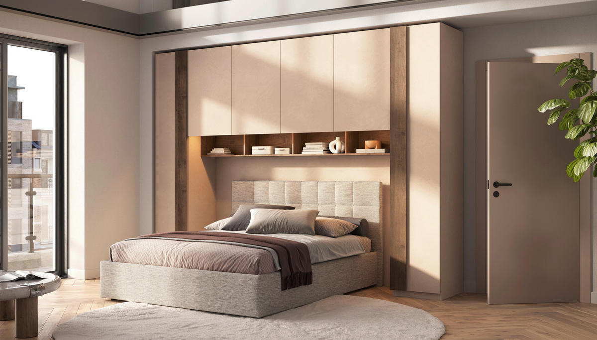 OMARA, barve hrasta, kašmir  - kašmir/barve hrasta, Basics, leseni material (330/240/55cm) - Hom`in