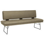 SITZBANK in Metall, Textil Grün, Schwarz  - Schwarz/Grün, Design, Textil/Metall (195/91/65cm) - Dieter Knoll