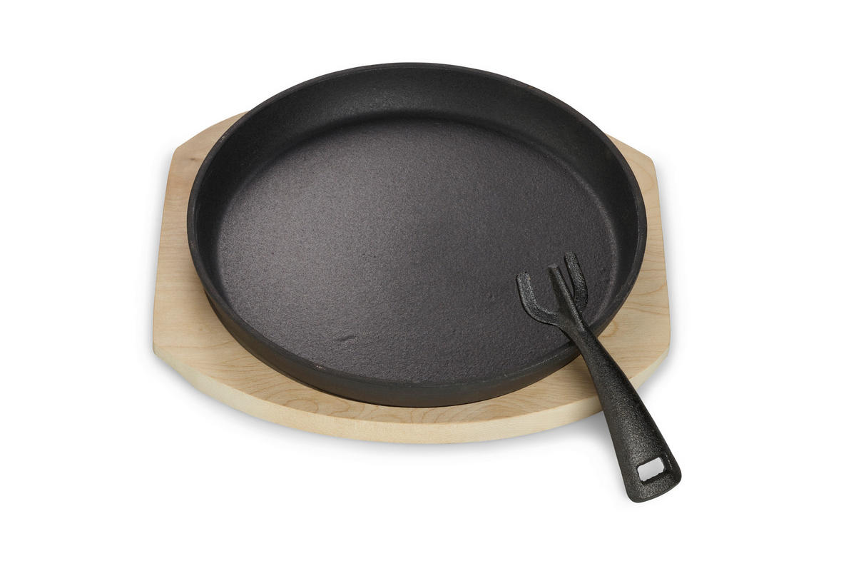 PFANNENSET Rund Gusseisen 4-teilig  - Schwarz, Basics, Metall (26/3cm) - Echtwerk