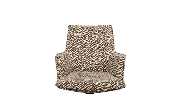 ARMLEHNSTUHL in Eisen Jacquard - Schwarz/Braun, Design, Textil/Metall (59/89,5/63cm) - Novel