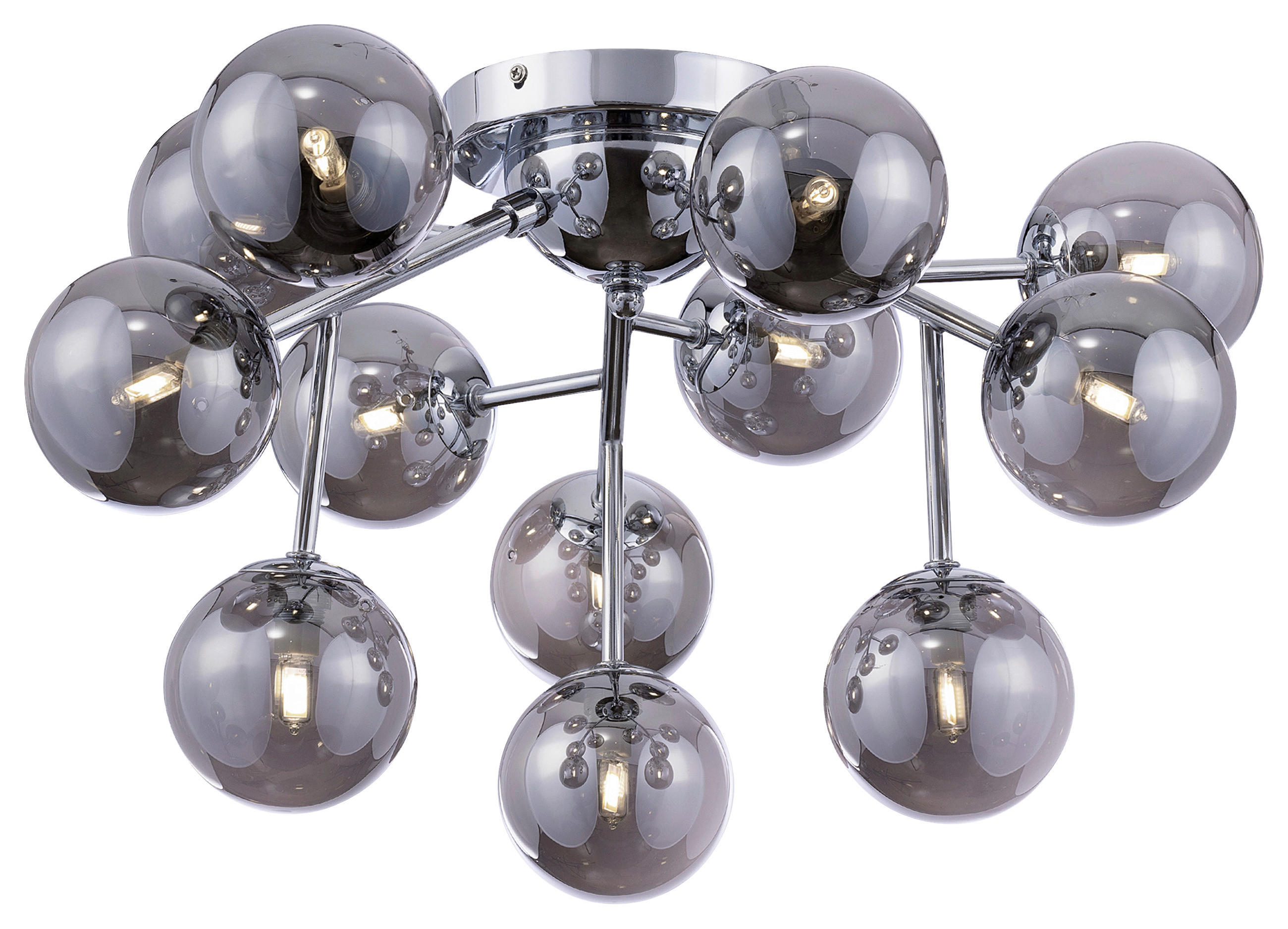 DECKENLEUCHTE 60/17,5/60 cm - Chromfarben, Trend, Glas/Metall (60/17,5/60cm) - MAYTONI