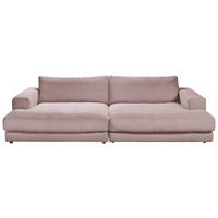 MEGASOFA in Cord Rosa  - Schwarz/Rosa, Design, Kunststoff/Textil (290/86/170cm) - Pure Home Lifestyle
