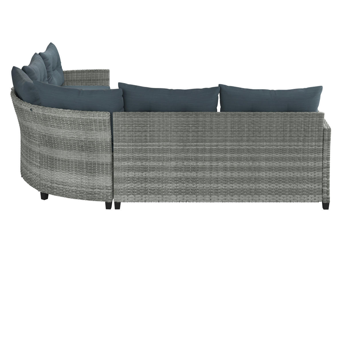 DINING-LOUNGESET 7-teilig  - Grau, MODERN, Kunststoff/Metall (78kg) - Ambia Garden