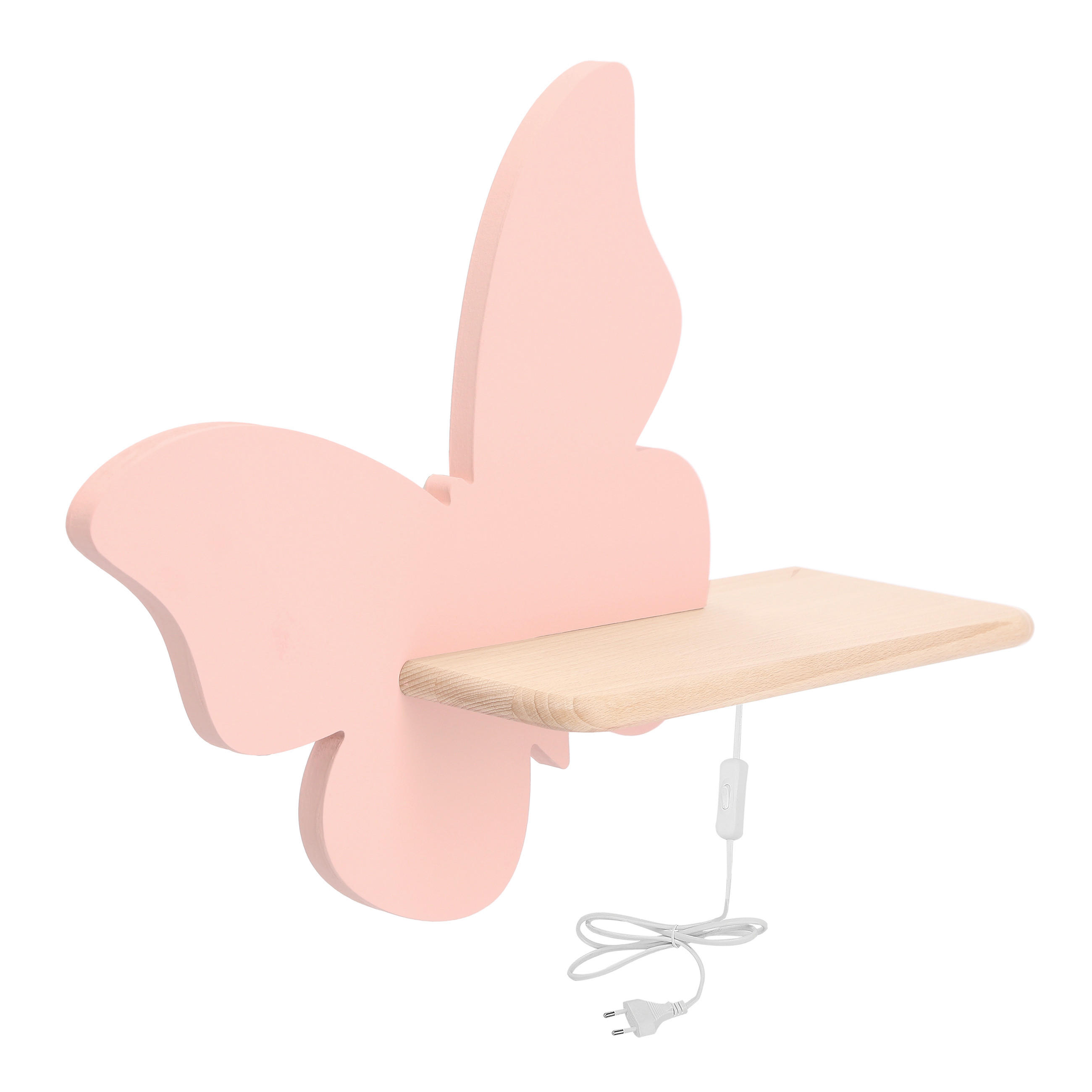 XXXLutz Kinderwandleuchte Butterfly Pink 12x29.5x40 cm