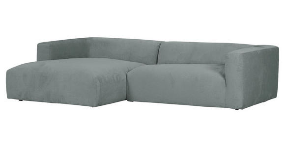 ECKSOFA Hellblau Chenille  - Schwarz/Hellblau, Design, Kunststoff/Textil (175/280cm) - Landscape