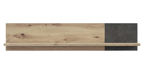 WANDBOARD Dunkelgrau, Eiche Artisan  - Dunkelgrau/Eiche Artisan, Design, Holzwerkstoff (120/25/23cm) - Carryhome