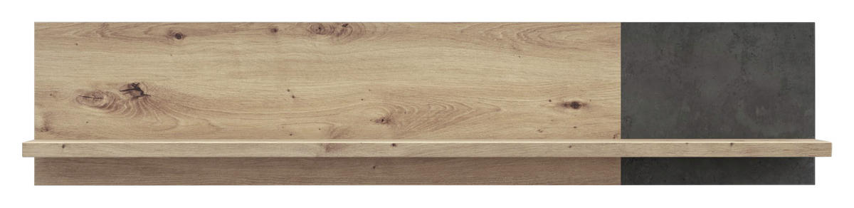WANDBOARD in 120/25/23 cm Dunkelgrau, Eiche Artisan  - Dunkelgrau/Eiche Artisan, Design, Holzwerkstoff (120/25/23cm) - Carryhome