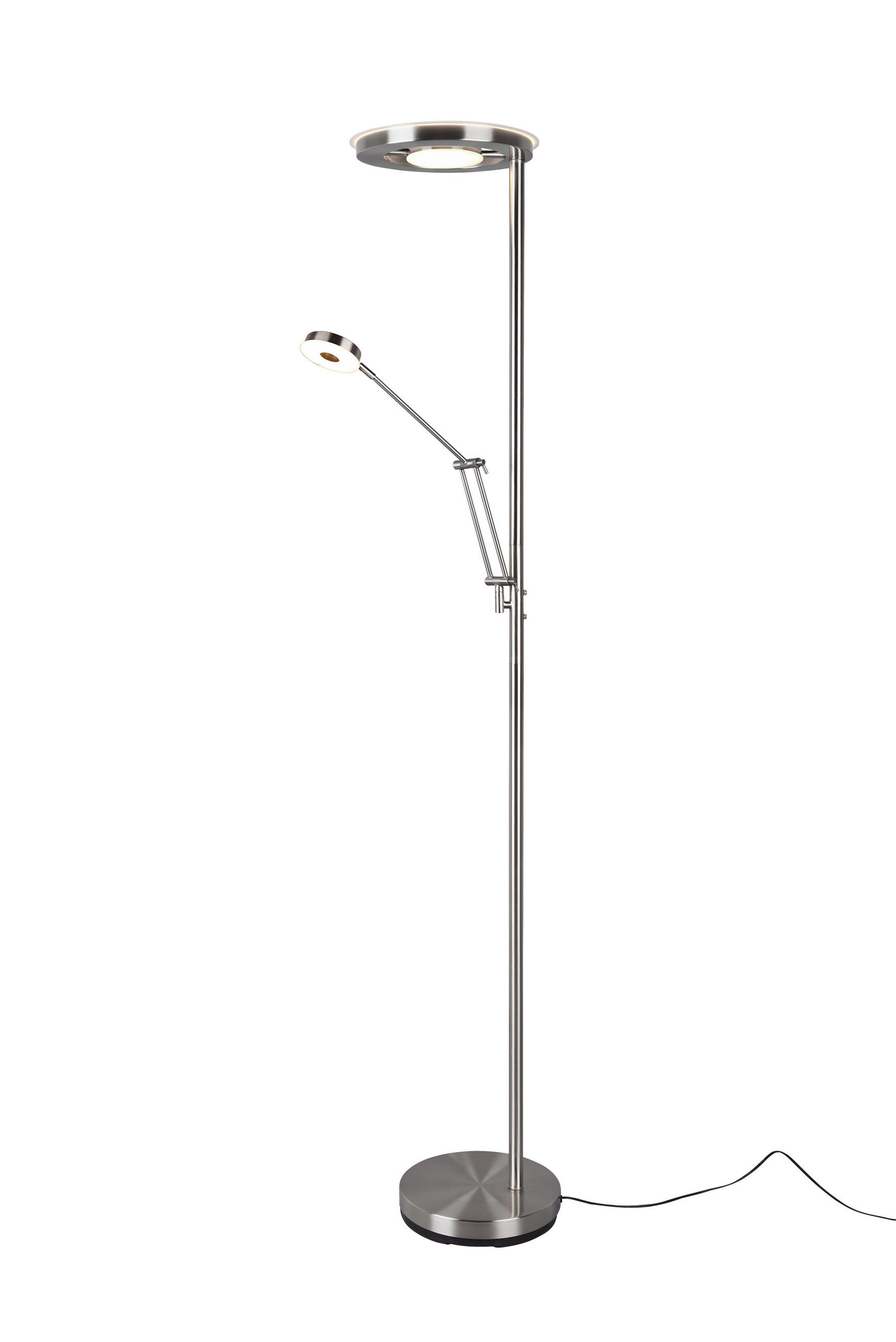 LED-STEHLEUCHTE 181/30 cm    - Nickelfarben, Design, Metall (181/30cm) - Trio Leuchten