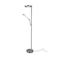 LED-STEHLEUCHTE - Nickelfarben, Design, Metall (181/30cm) - Trio Leuchten