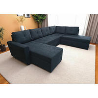 WOHNLANDSCHAFT TERMOLI Anthrazit Jacquard  - Anthrazit/Schwarz, Design, Kunststoff/Textil (155/297/212cm) - MID.YOU