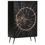 HIGHBOARD  in 90/140/40 cm  - Goldfarben/Schwarz, Design, Holz/Metall (90/140/40cm) - Landscape