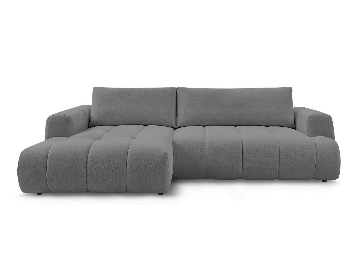 ECKSCHLAFSOFA FUJI Leinenoptik Dunkelgrau  inkl.  - Dunkelgrau/Schwarz, MODERN, Kunststoff/Textil (160/292cm)