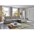 ECKSOFA  in Echtleder Hellgrau  334/176 cm  - Hellgrau/Schwarz, Design, Leder/Metall (334/176cm) - Dieter Knoll