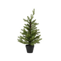 WEIHNACHTSBAUM 90 cm  - Dunkelbraun/Grün, Basics, Kunststoff/Metall (60/90cm) - X-Mas