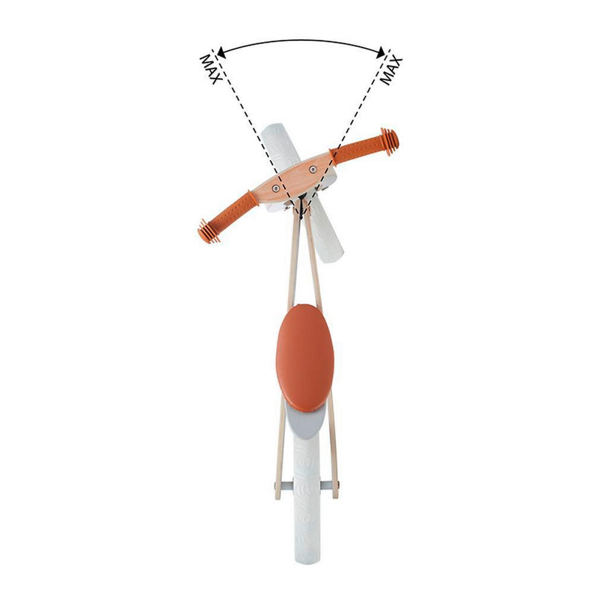 BICIKL GURALICA  RUNNER  - narančasta/siva, Basics, drvo/metal (38/54/83cm) - kinderkraft