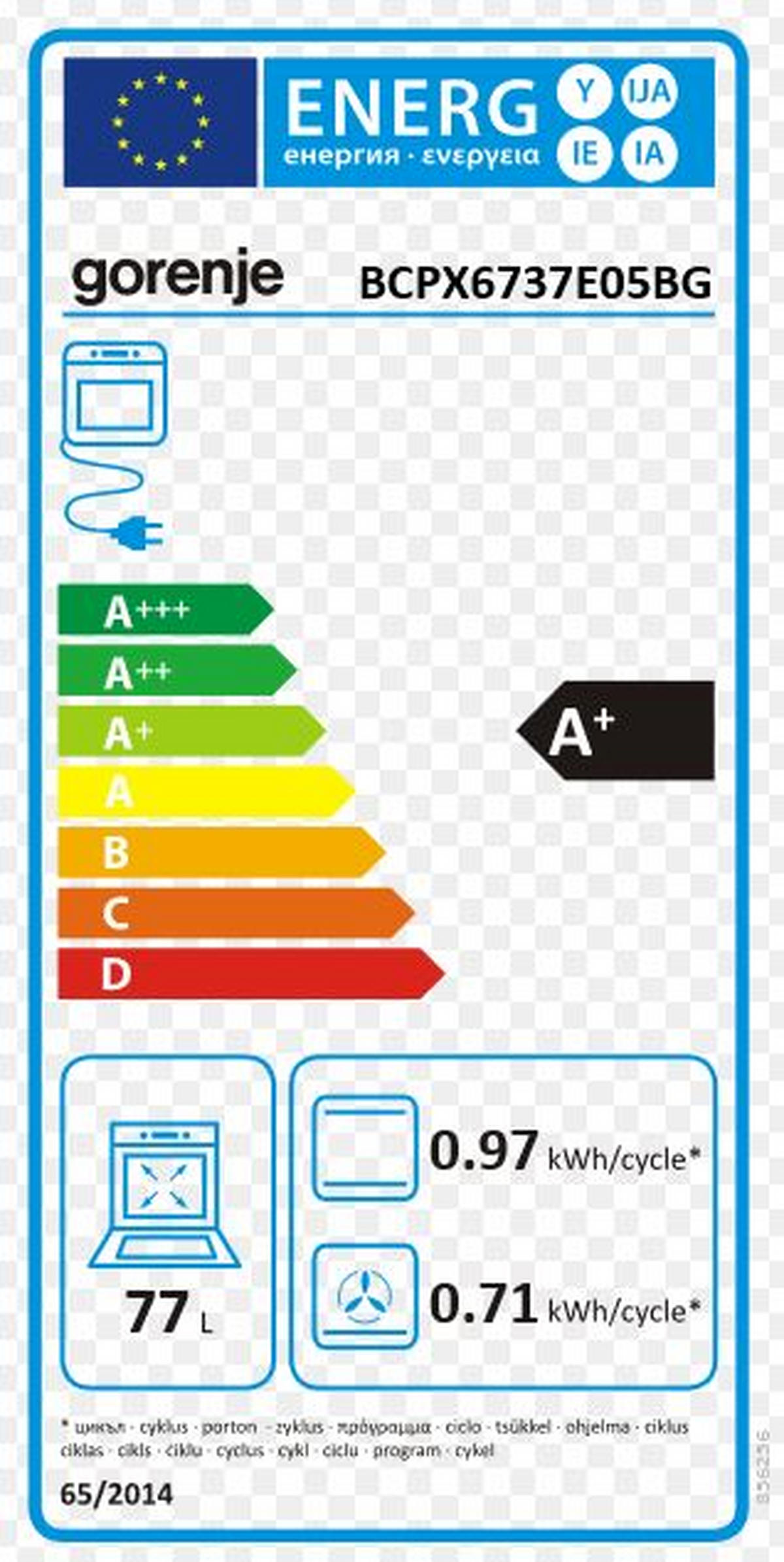 HERDSET  - Schwarz Hochglanz, Basics (59,5/59,5/56,4cm) - Gorenje