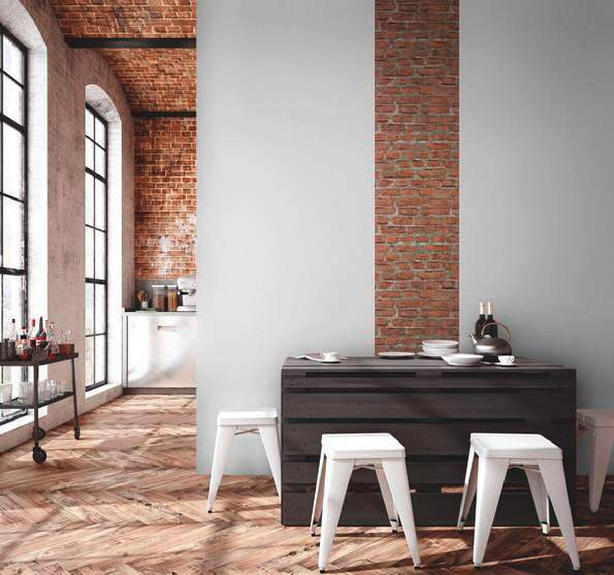 FOTOTAPETE  - Rostfarben, Design, Textil (52/250cm)