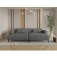 BIGSOFA  in Chenille Dunkelgrau  - Hellbraun/Dunkelgrau, MODERN, Textil/Metall (300/80/190cm) - Carryhome