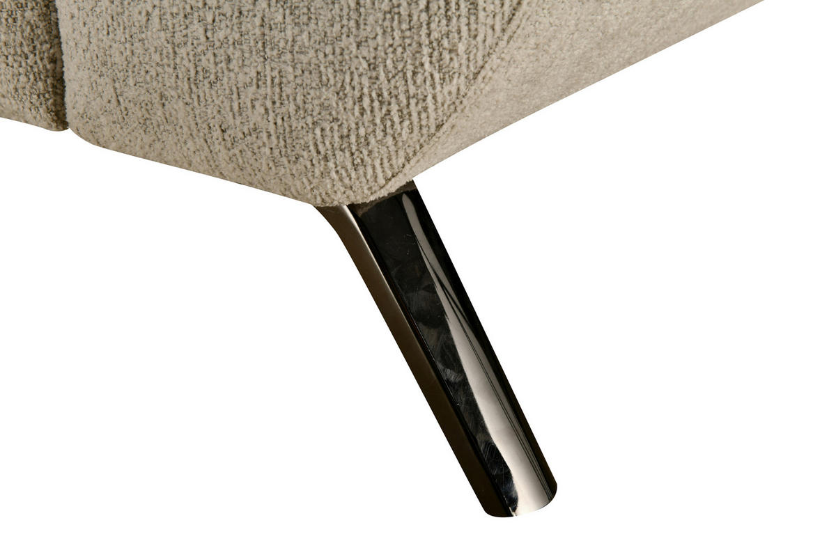 ECKSOFA Beige Webstoff  - Beige/Schwarz, MODERN, Textil/Metall (161/290cm) - Livetastic