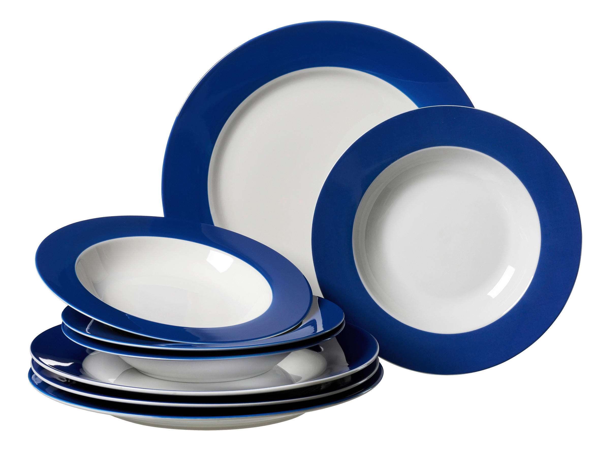 TAFELSERVICE 8-teilig 4 Personen Blau  - Blau, Basics, Keramik (34/34/21cm) - Ritzenhoff Breker