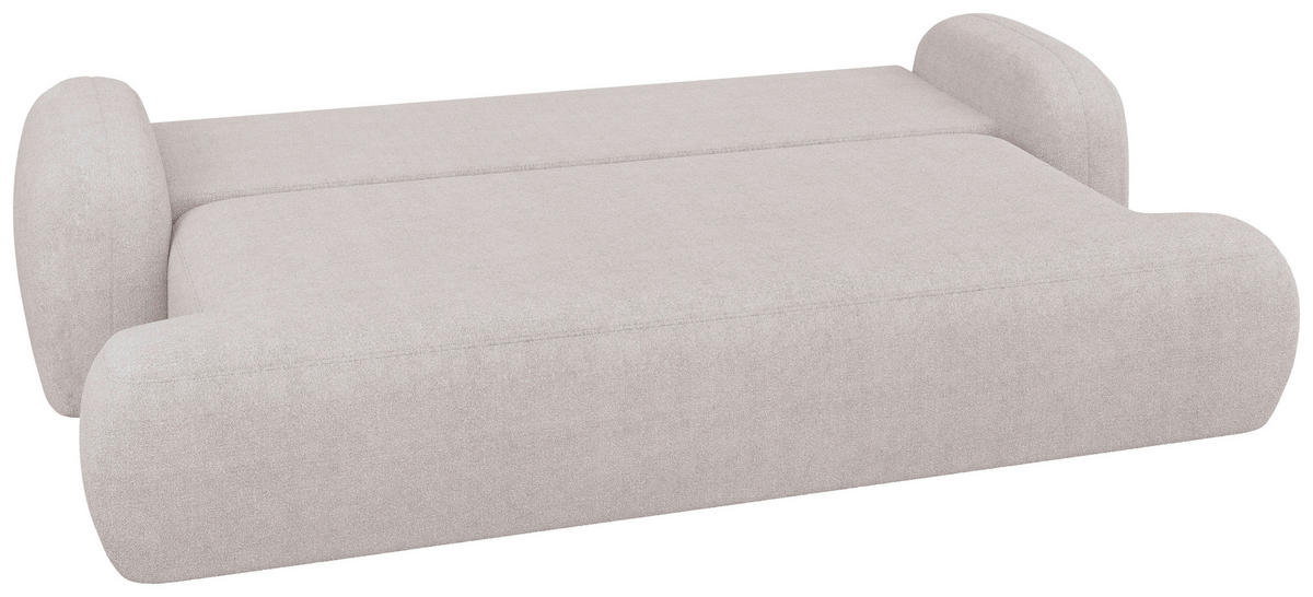 3-SITZER-SOFA Sevilla Plus Bouclé Beige  - Beige/Schwarz, Design, Kunststoff/Textil (256/93/120cm) - MID.YOU