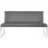 SITZBANK Echtleder Grau - Edelstahlfarben/Grau, Design, Leder/Metall (140cm) - Bert Plantagie SITZBANK Echtleder Grau - Edelstahlfarben/Grau, Design, Leder/Metall (140cm) - Bert Plantagie