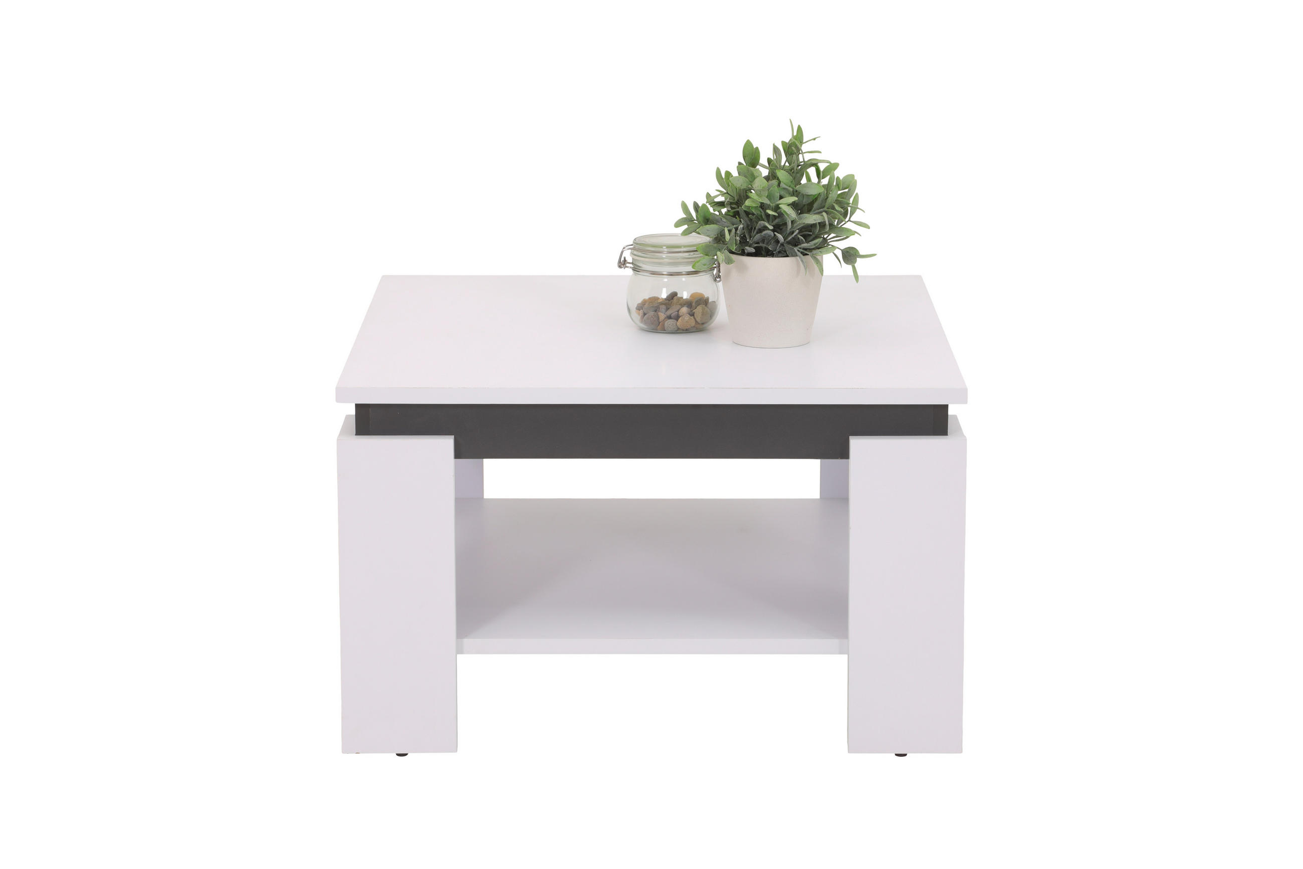 COUCHTISCH 68/68/41 cm quadratisch Weiß  - Weiß, Design, Holzwerkstoff (68/68/41cm) - Livetastic