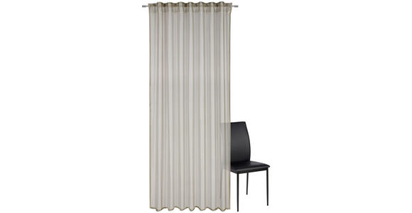 FERTIGVORHANG  transparent  140/245 cm   - Beige/Silberfarben, Design, Textil (140/245cm) - Dieter Knoll