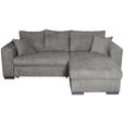 ECKSOFA Grau Webstoff  - Braun/Grau, KONVENTIONELL, Holz/Textil (170/235cm) - Carryhome