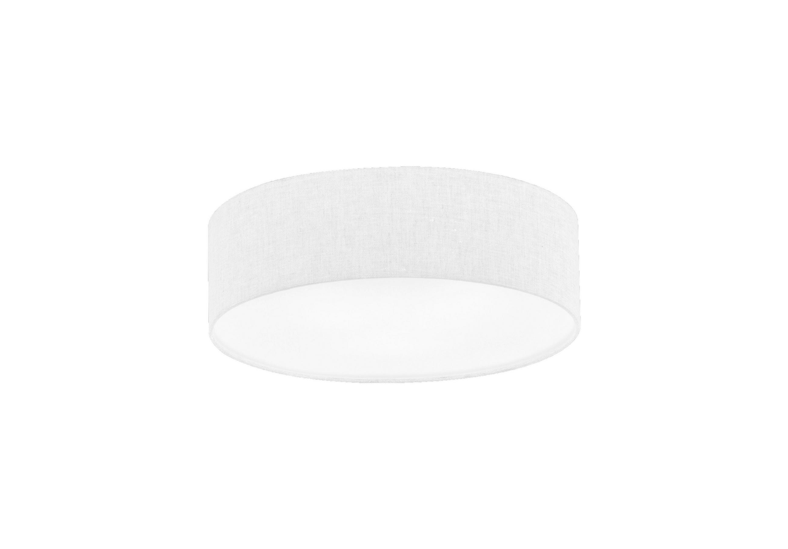 DECKENLEUCHTE  45/10 cm    - Weiss, Basics, Textil/Metall (45/10cm) - Fischer & Honsel