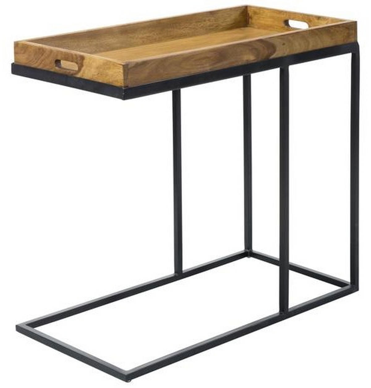 KISASZTAL fa 34/70/65 cm  - fekete/sheesham, Design, fa/fém (34/70/65cm) - MID.YOU
