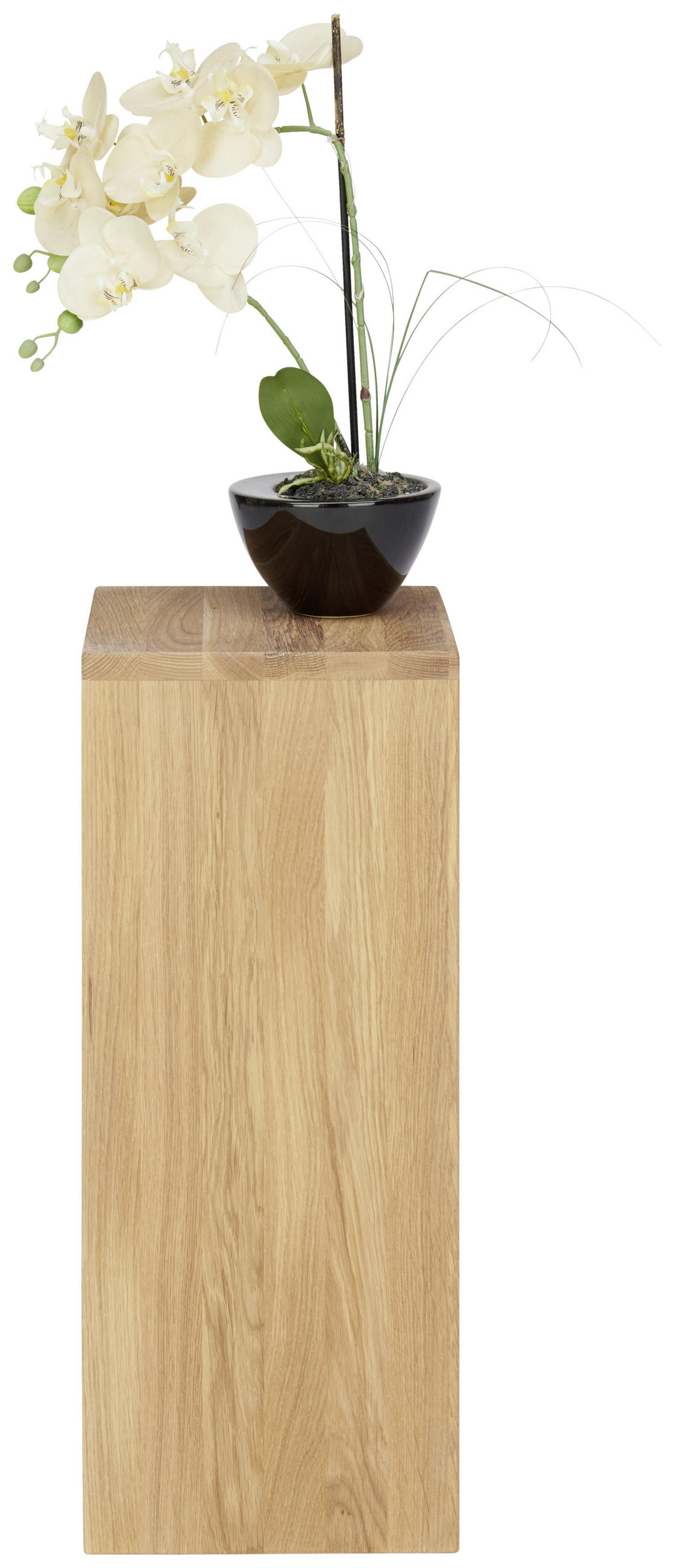 BLUMENSTÄNDER Holz Eiche massiv  - Eichefarben, Natur, Holz (25/25/60cm) - Linea Natura