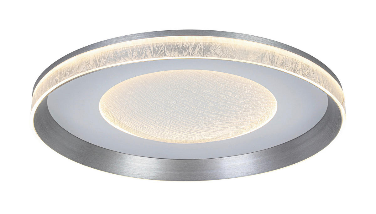 STROPNÍ LED SVÍTIDLO, 50/9 cm  - bílá/průhledné, Design, kov/plast (50/9cm) - Novel