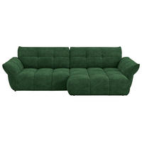 SAROKKANAPÉ textil sötétzöld  - fekete/sötétzöld, Design, műanyag/textil (312/177cm) - Welnova