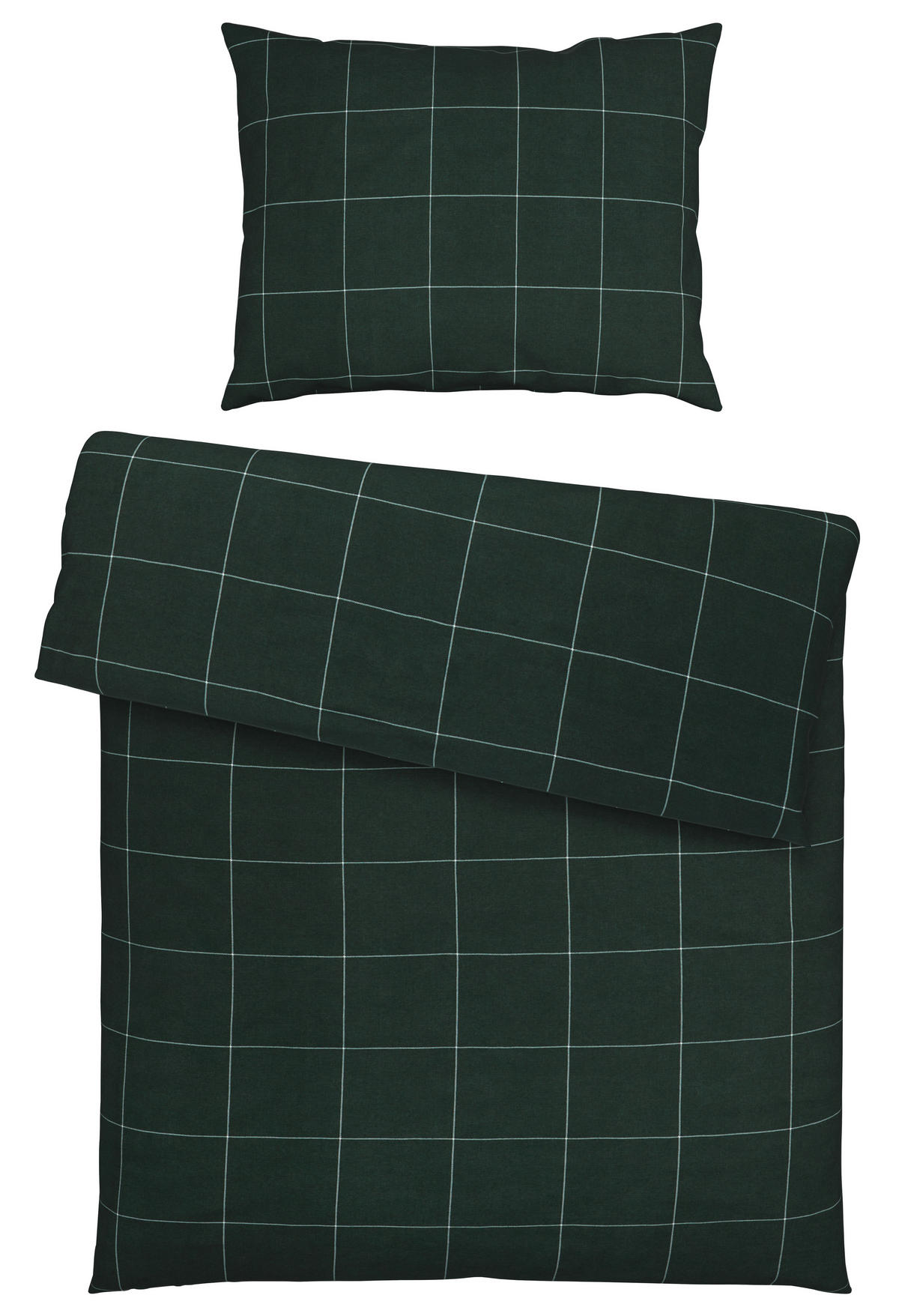 POSTEĽNÁ BIELIZEŇ, flanel, zelená, 140/200 cm - zelená, Basics, textil (140/200cm) - Esprit
