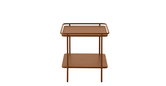BEISTELLTISCH 45/45/44,3 cm Terracotta quadratisch - Terracotta, Basics, Metall (45/45/44,3cm) - Xora