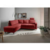 ECKSCHLAFSOFA in Rot Textil   - Rot/Schwarz, Modern, Holz/Textil (200/242cm) - Livetastic