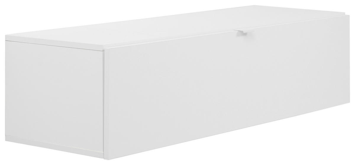 TV-ELEMENT Holzwerkstoff Weiß  - Schwarz/Weiß, Design, Holzwerkstoff/Kunststoff (120/31/40cm) - Ti'me