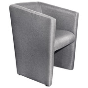SESSEL in Textil Hellgrau - Hellgrau, Design, Kunststoff/Textil (58/72/52cm) - Hom`in