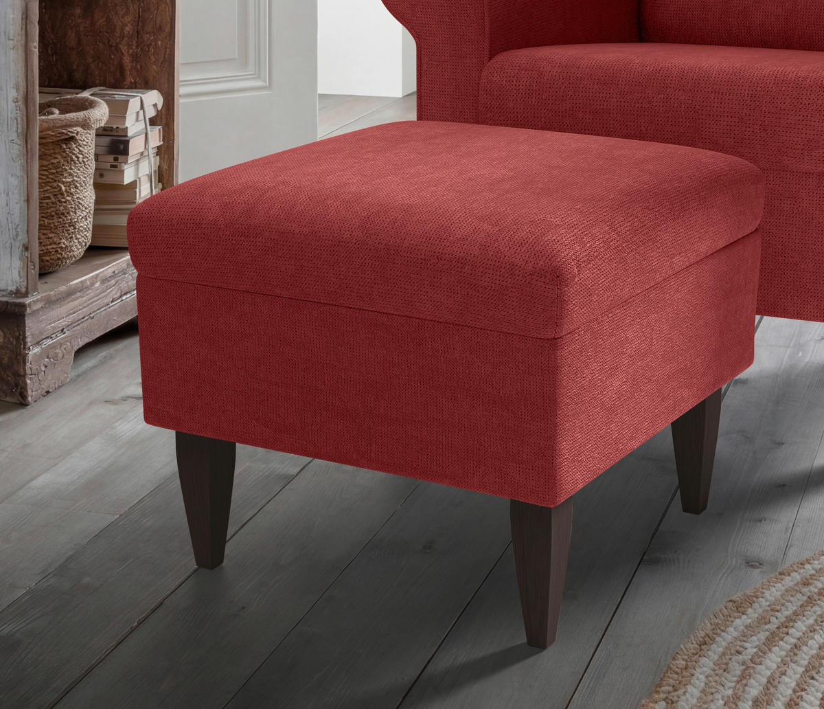 SESSELSET Chenille Rot  - Wengefarben/Rot, Konventionell, Holz/Textil (80/102/86cm) - Livetastic