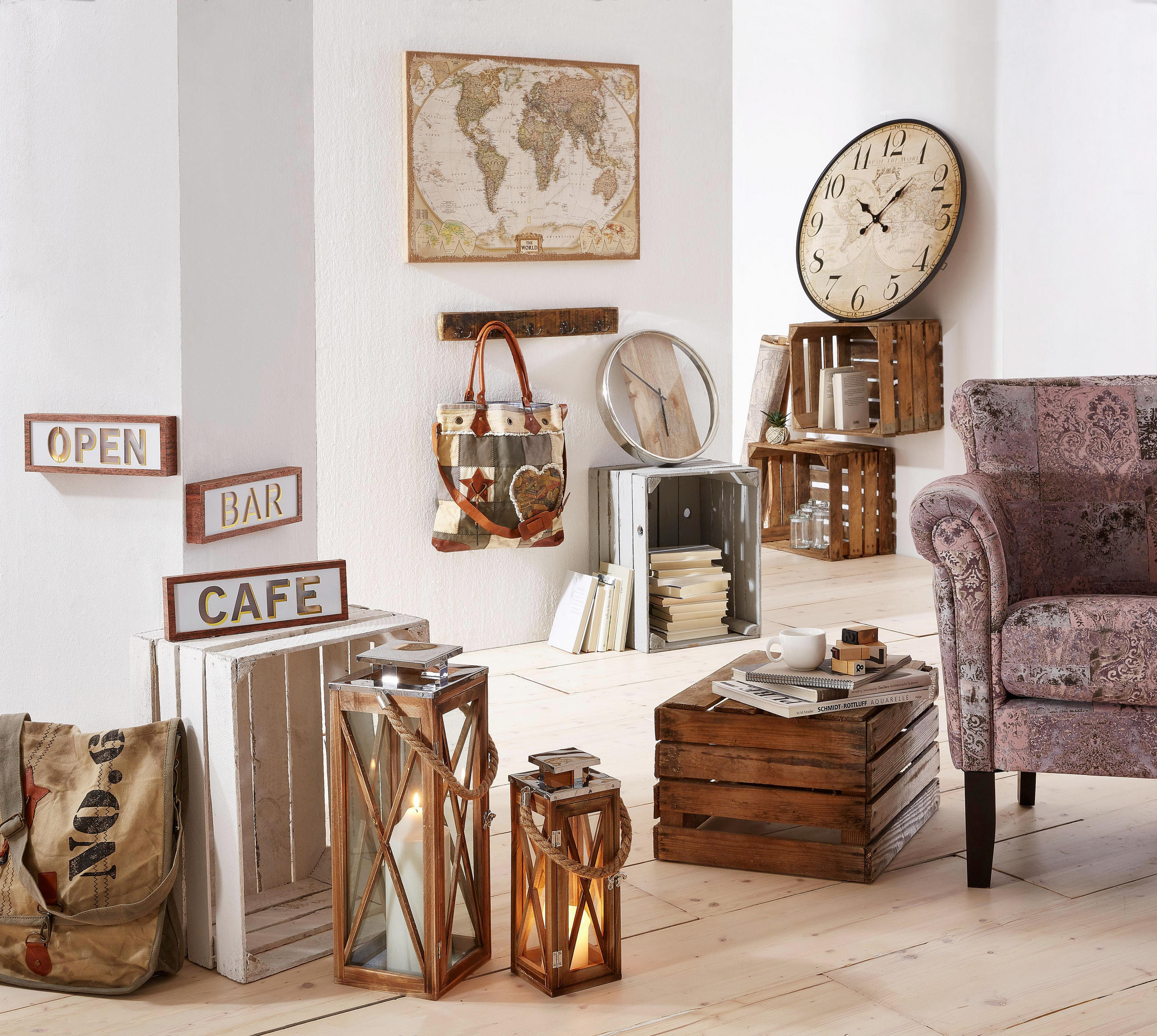KISTE    50/40/30 cm  - Weiß, LIFESTYLE, Holz (50/40/30cm)