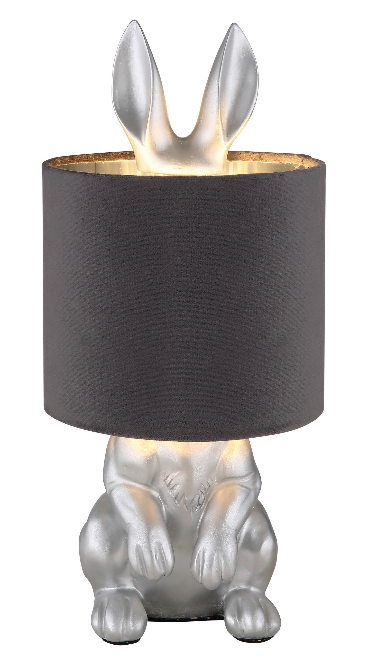 NAMIZNA SVETILKA  RABBIT      18/41 cm       - srebrne barve/črna, Trend, umetna masa (18/41cm) - Globo