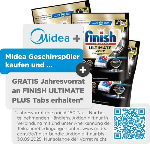 ELEKTROGERÄTESET PowerSet1  - Edelstahlfarben/Schwarz, Basics, Glas/Metall - Midea