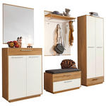 GARDEROBE 6-teilig  in 250/195/40 cm  - Eichefarben/Anthrazit, Design, Glas/Holz (250/195/40cm) - Novel