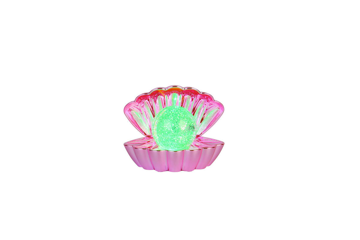 LED-TISCHLEUCHTE Shelly 17.5/12,5/14,5 cm   - Pink/Transparent, Trend, Kunststoff (17.5/12,5/14,5cm)