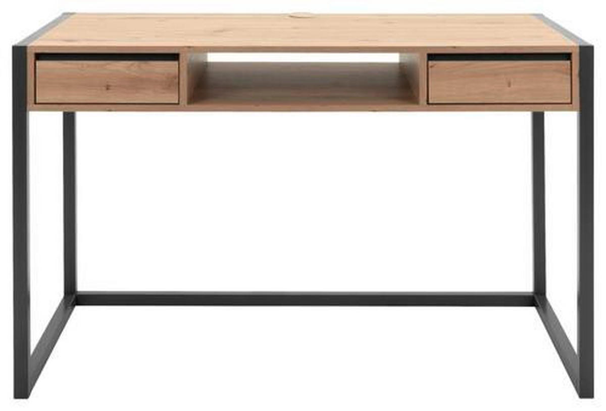 SCHREIBTISCH  in Eichefarben  - Eichefarben/Anthrazit, KONVENTIONELL, Holzwerkstoff (120/60/75cm) - MID.YOU