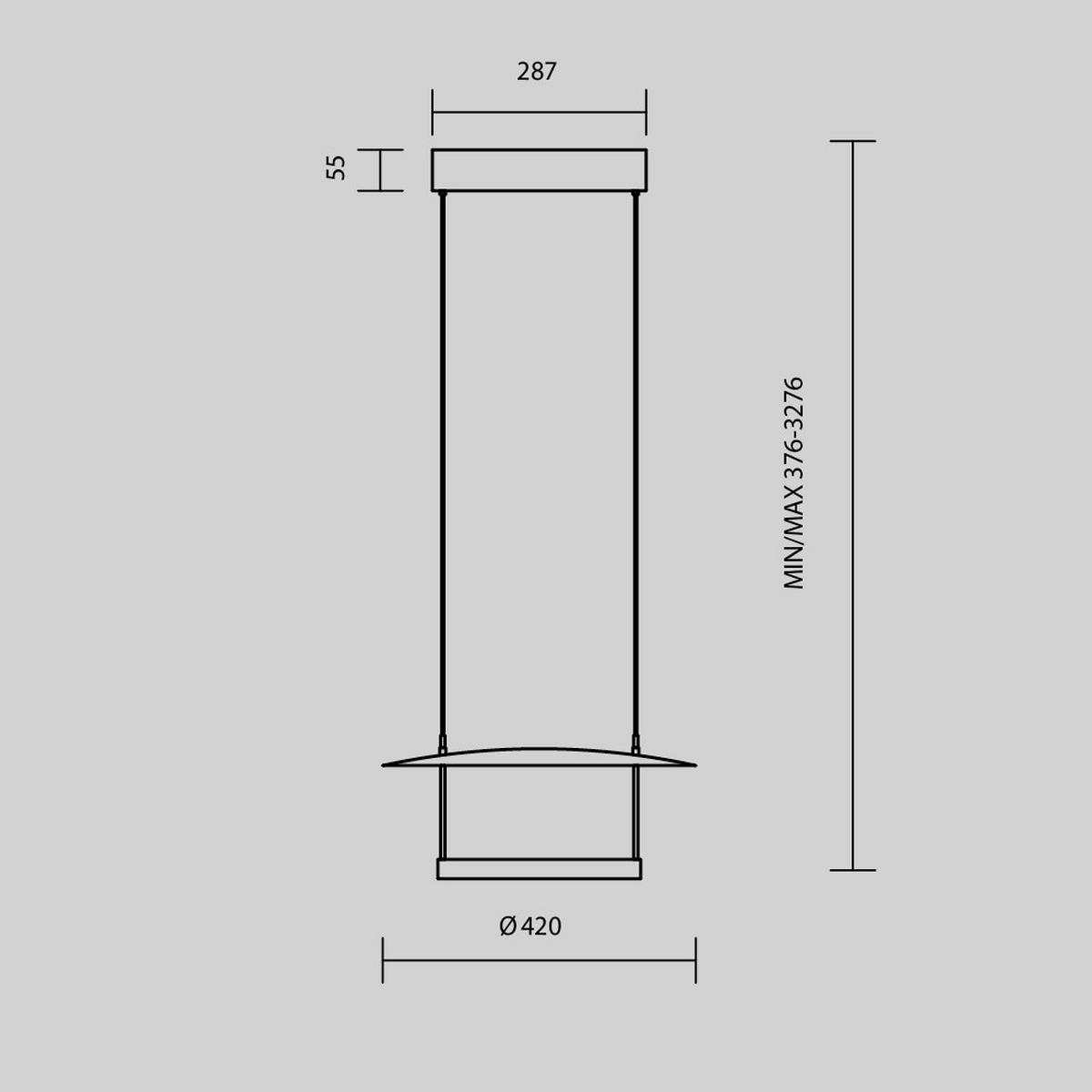 PENDELLAMPA Ambience 42/327.6 cm  - vit/svart, Design, metall (42/327.6cm) - MAYTONI