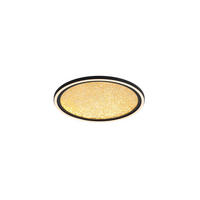 DECKENLEUCHTE Luna 39.5/6 cm  - Goldfarben/Schwarz, Design, Kunststoff/Metall (39.5/6cm)
