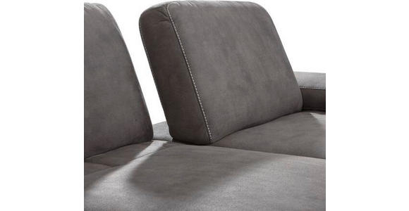 ECKSOFA in Mikrofaser Grau  176/298 cm  - Beige/Bronzefarben, Design, Textil/Metall (176/298cm) - Valnatura